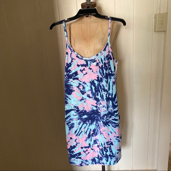 SOLD ADIDAS Originals sz 1X TIE DYE Tank Dress - Picture 2 of 6
